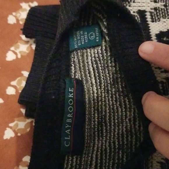 Vintage 90s Claybrooke Knitted Crewneck Sweater size Large - Picture 4 of 7